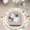 50 Pack Paper Placemats Disposable Green Floral Placemats 13.7 Inch Vintage Sage Green Flower Place Mats Chinoiserie Round Table Mats